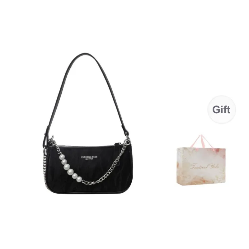 TOUTSEUL YOLO PU Shoulder Bag Women's Ecru/Silver/Black/Pink-12