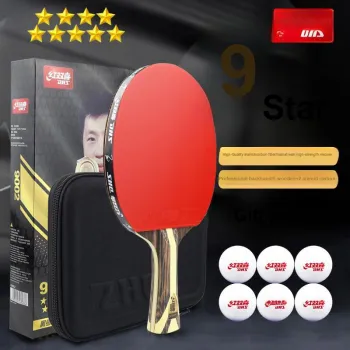 DHS Ping Pong Paddles Unisex All Wood With Carbon Fiber