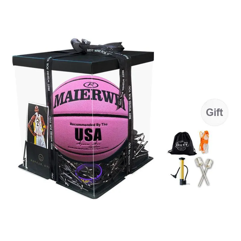 Melway Microfiber Leather Basketball Pink Size 5 Training Kids'-6