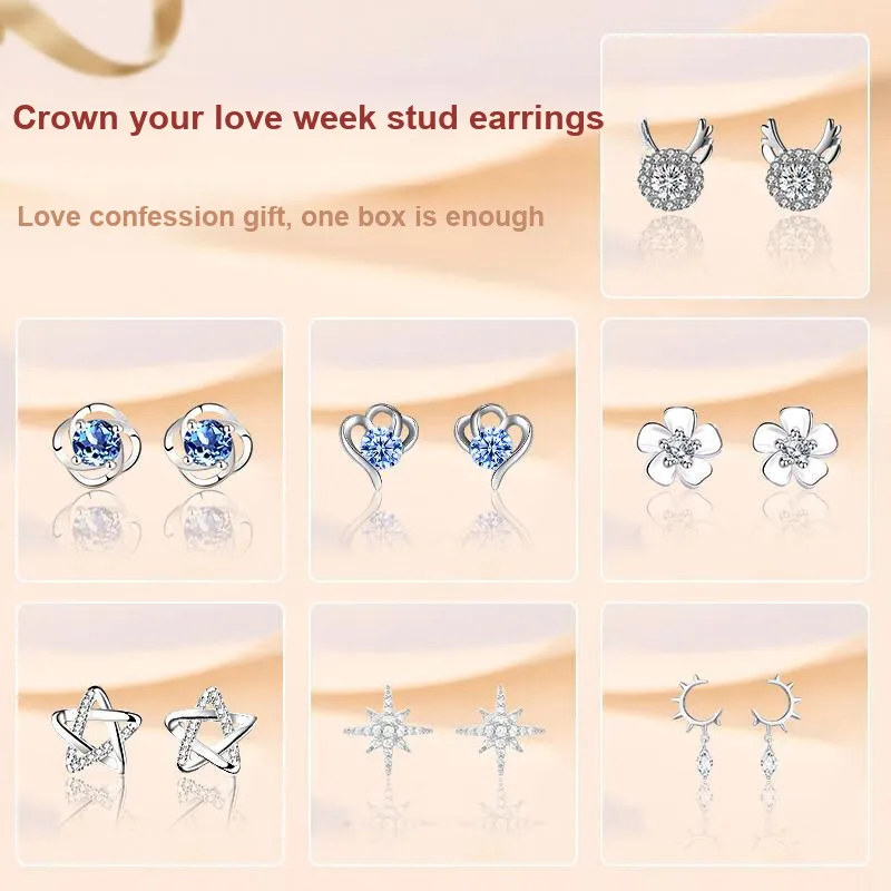 DJIN 999 Fine Silver Stud Earrings Women's-3
