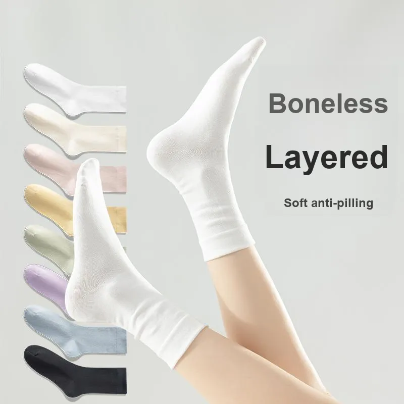 MIIOW Mid Calf Socks Women's 5 Pack-31