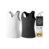 Loose Fit 2 Pack (White+Black) 2 Pcs, Easy to Wash!