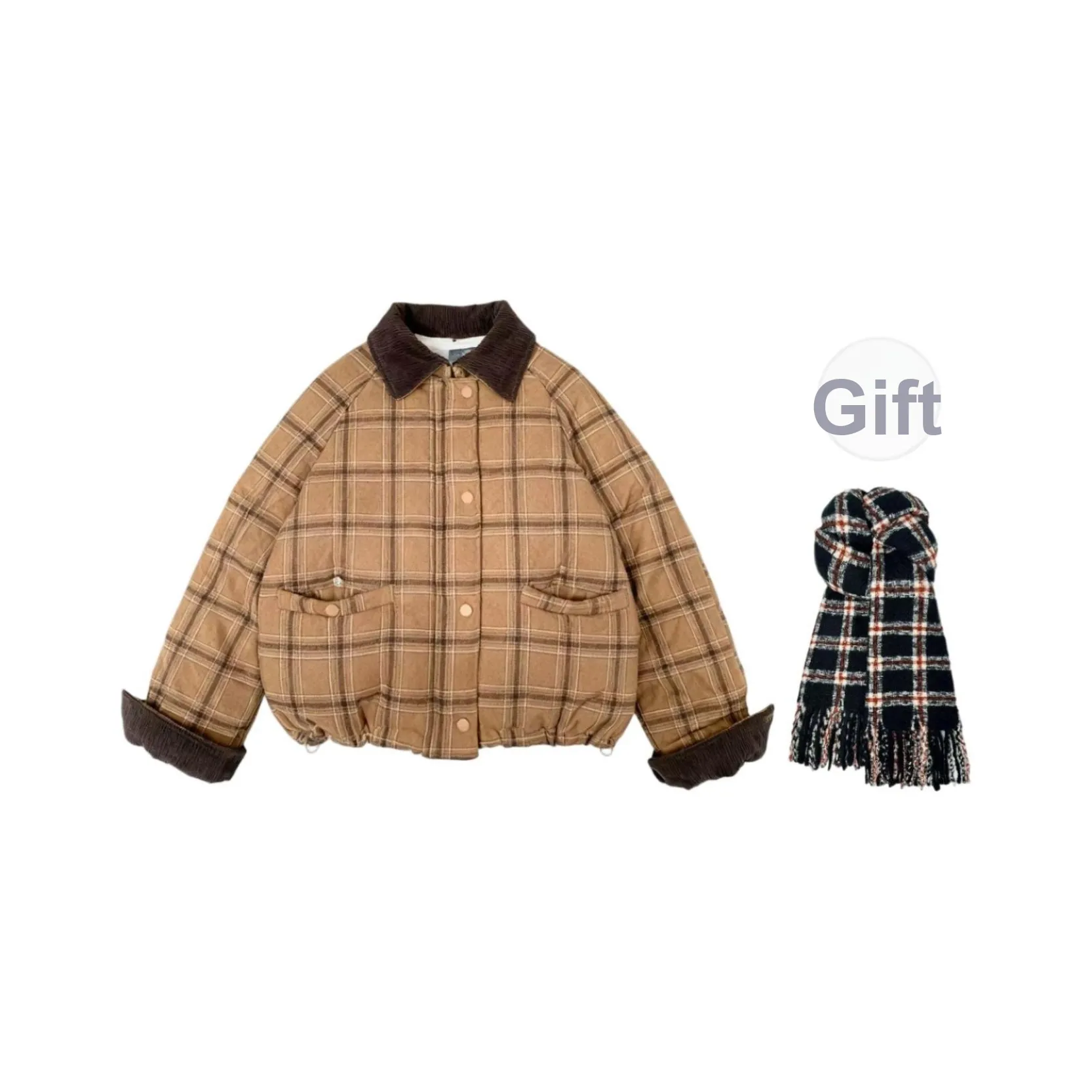 GHPC Кофе Включает Шарф Женские Пуховики