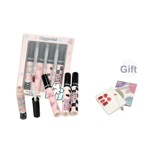 Cappuvini 4 шт Набор Глянцевый Росный Lipstick Makeup Набор Жидкая помада Коробка
