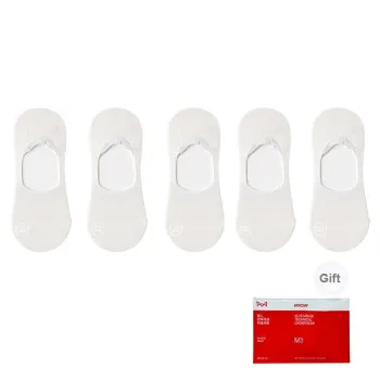 MIIOW Cool One Summer Series No Show Socks Men's Shopping Bag 5 Pack