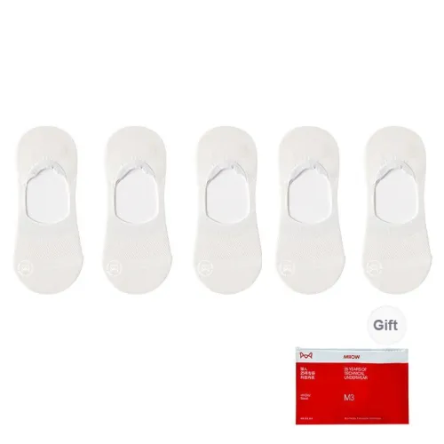 MIIOW Cool One Summer Series No Show Socks Men's Shopping Bag 5 Pack