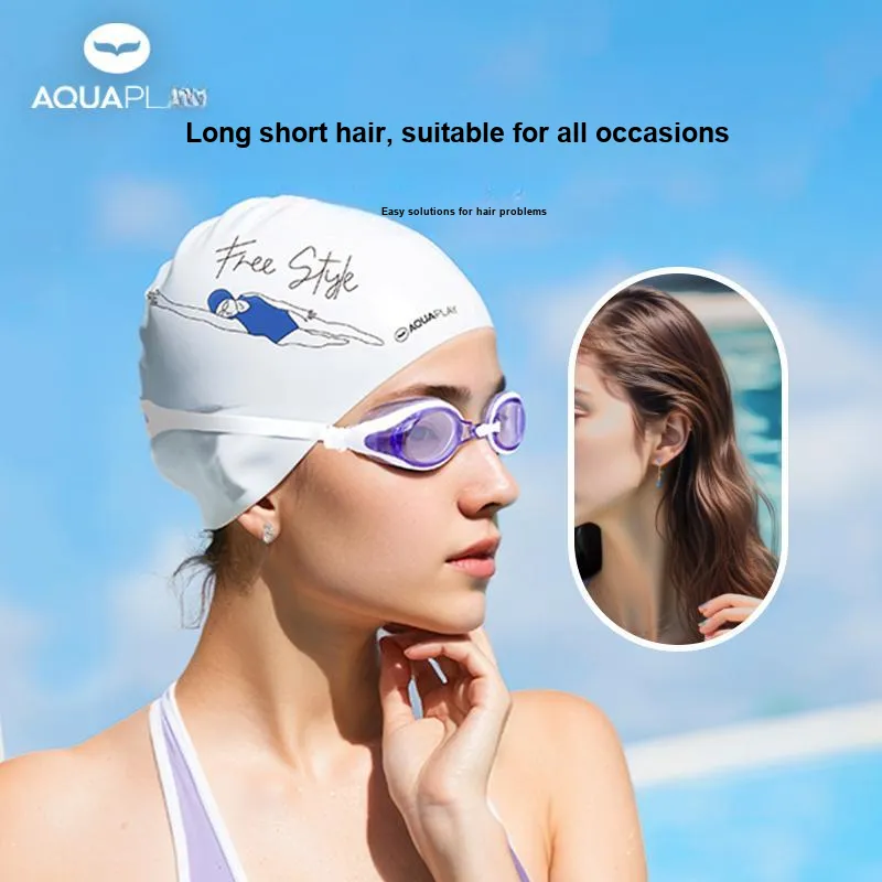 AQUAPLAY Swimming Caps Unisex Milk Foam White-2