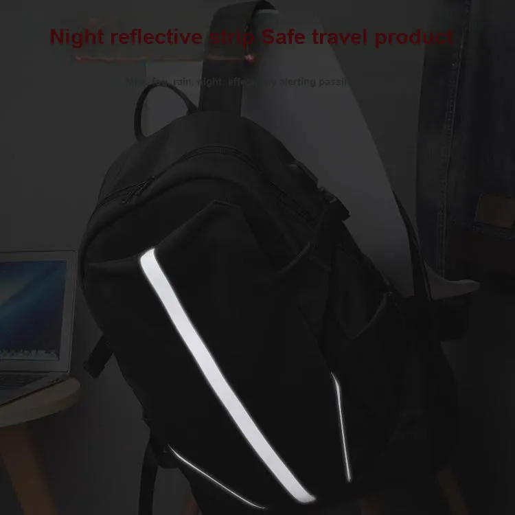 ReeYee Polyester Polyester Laptop Backpack Medium Size Unisex Black-3
