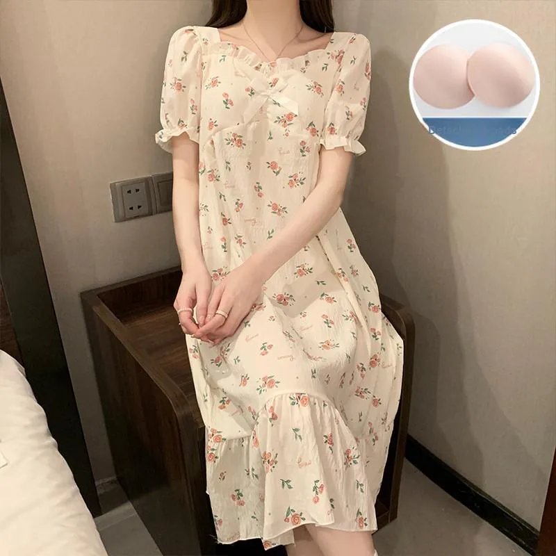 Ta Yan Nightgown Women's Apricot-4