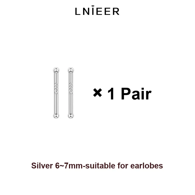 LNIEER 999 Fine Silver Stud Earrings Women's-1