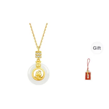 LUXLINE Necklaces White Jade/Pale Greenish White Jade Women's