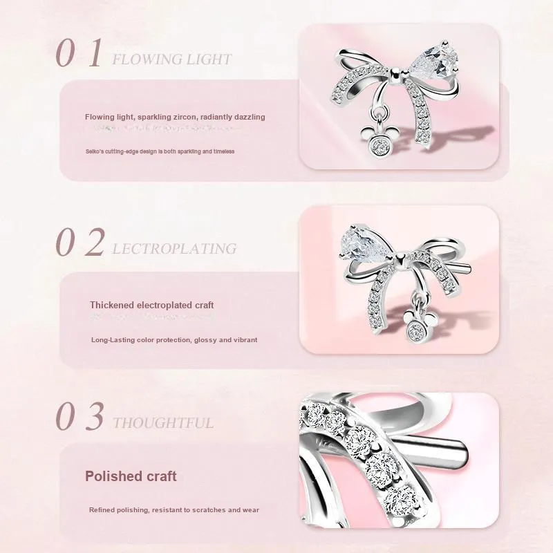 Disney S925 Silver Earrings Women's-6