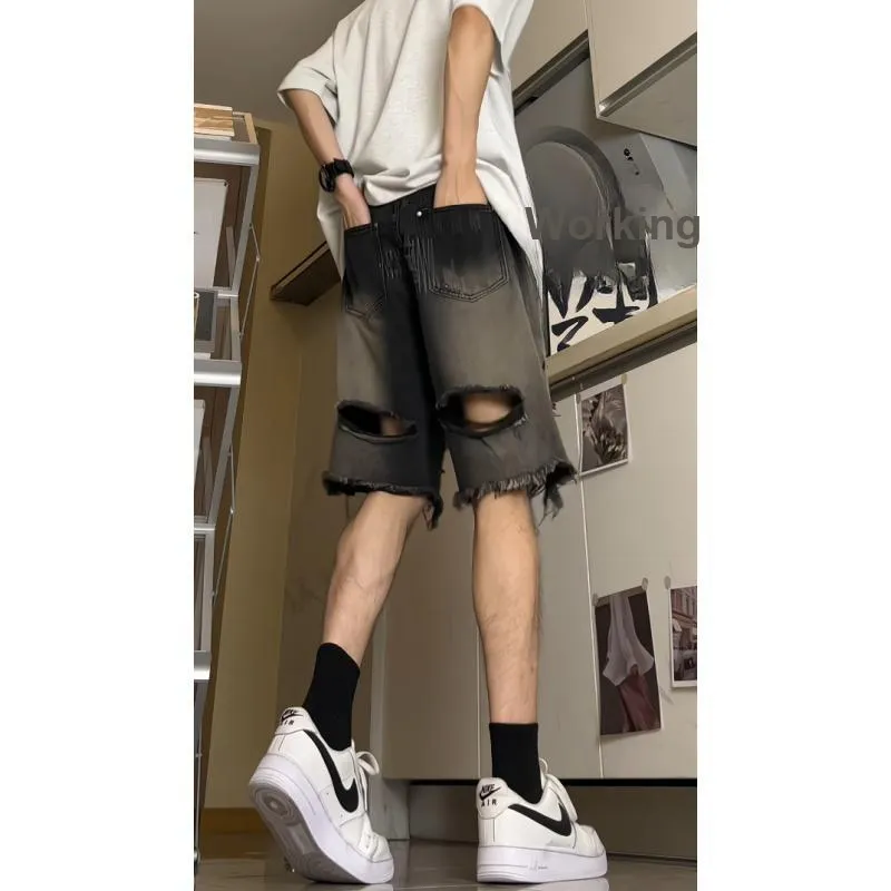 UNthemed Denim Shorts Unisex Black-5