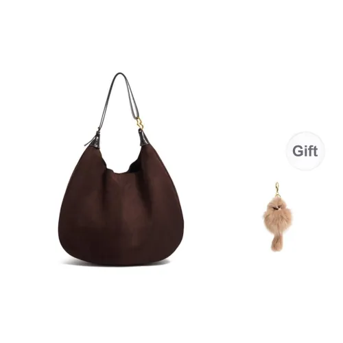 COCOEVA PU Premium Underarm Shoulder Bag Tubas Women's Coffee/Khaki