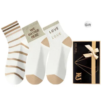 KJ Mid Calf Socks Unisex Shopping Bag 3 Pack