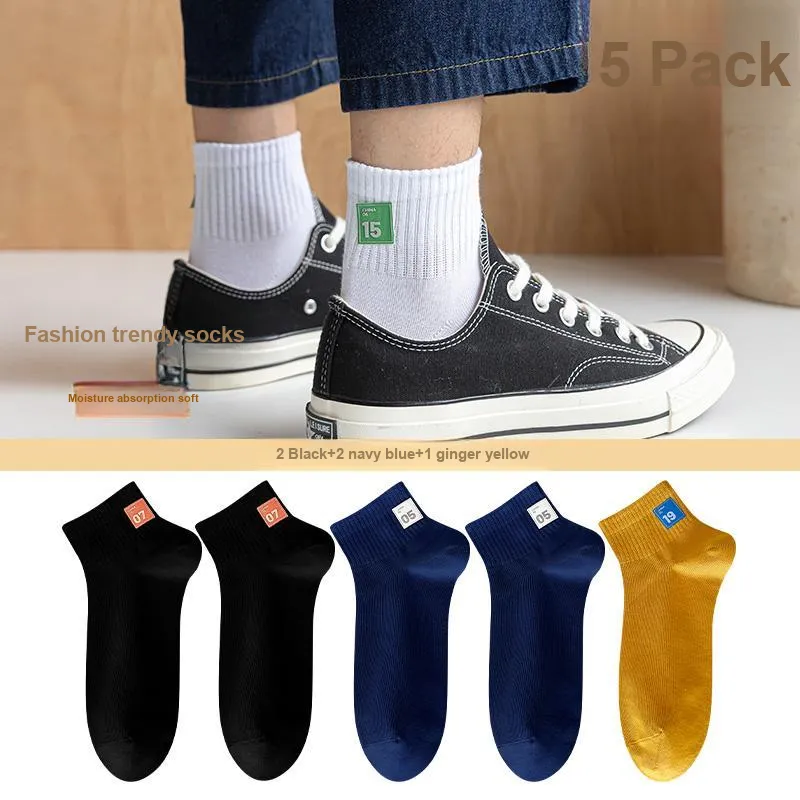 Lan Miao Mid Calf Socks Men's 5 Pack-15