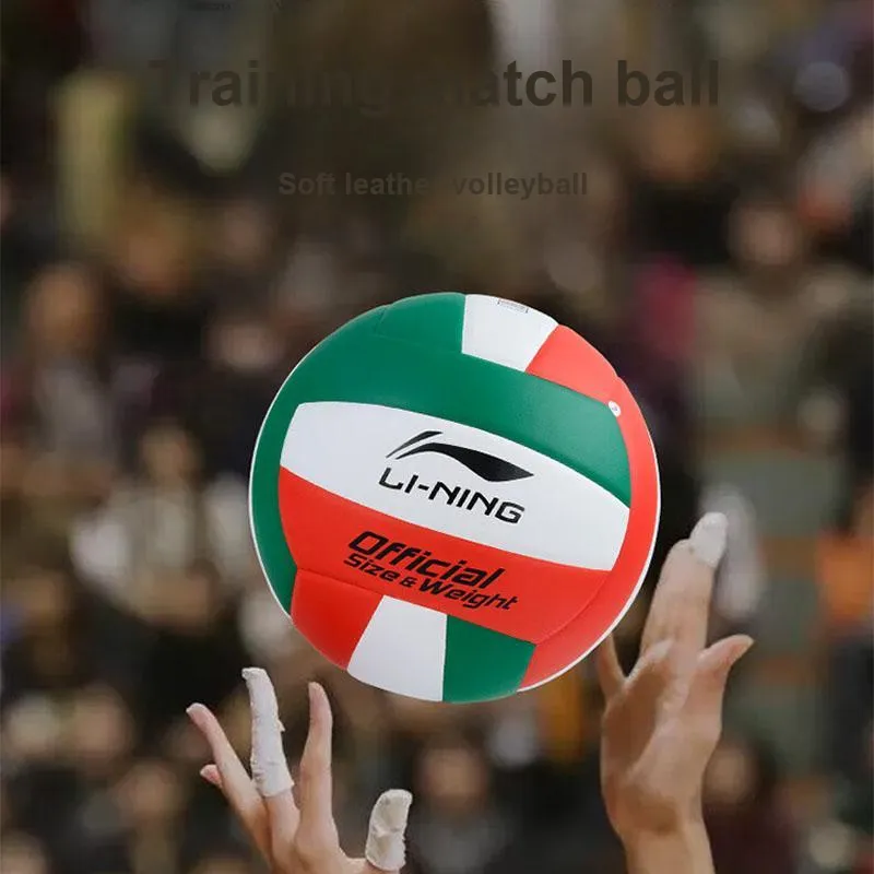 LiNing Rubber Size 5 Volleyball Unisex White Green Orange-5