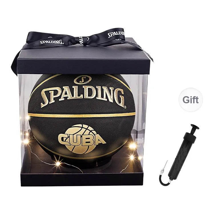 SPALDING CUBA League Series PU Basketball Black Size 7 Training Unisex-7
