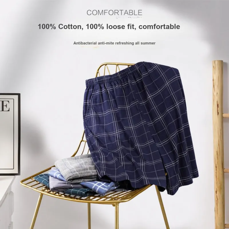 FARO Pajama Pants Men's Blue Plaid-1