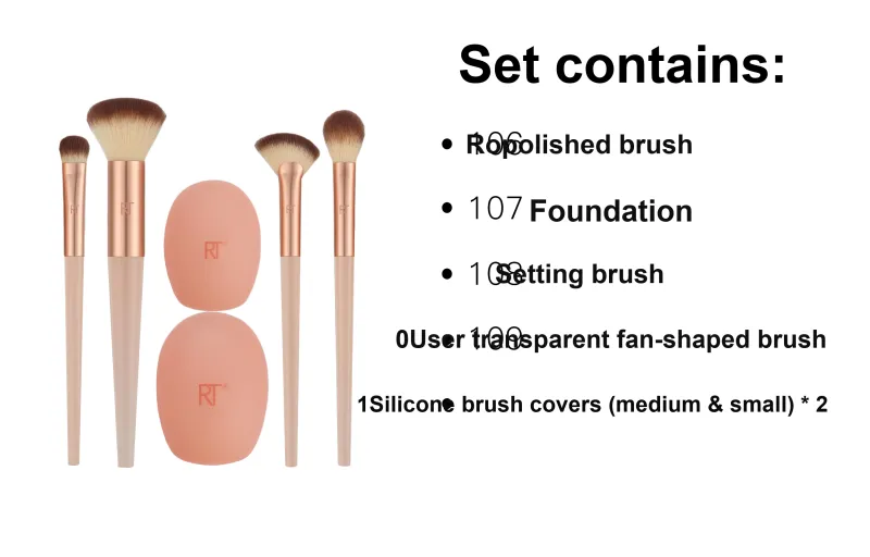 Real Techniques Limited Edition Bright Color Base Cream Set Make up Tools-1