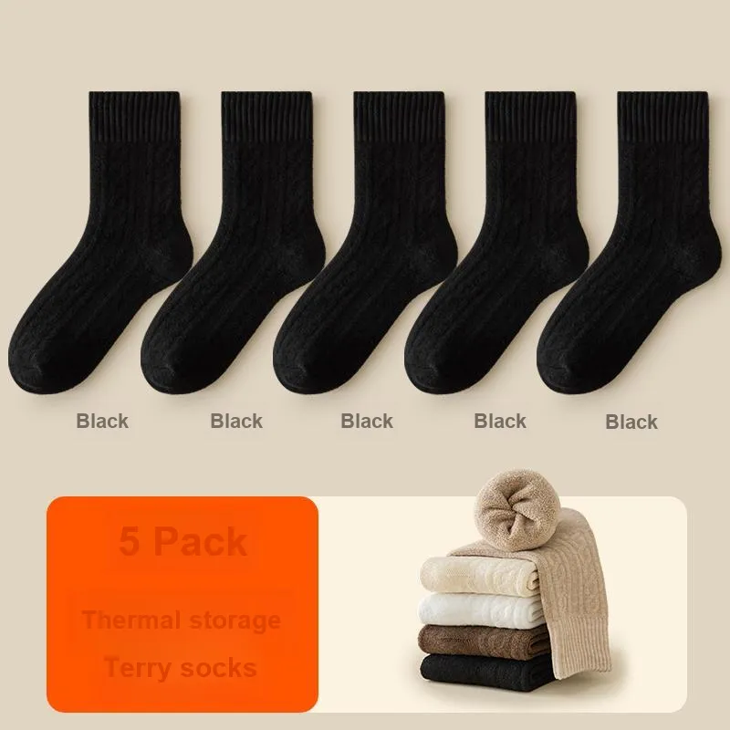 H YXIANG Mid Calf Socks Women's Combo Set-15