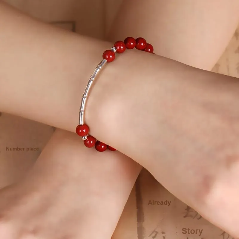 Baozhi Reconstructed Cinnabar Bracelets Unisex-8