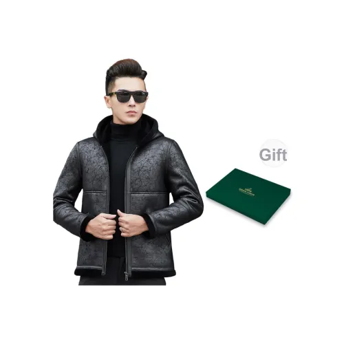 FORTEI Leather Jacket Men's Black
