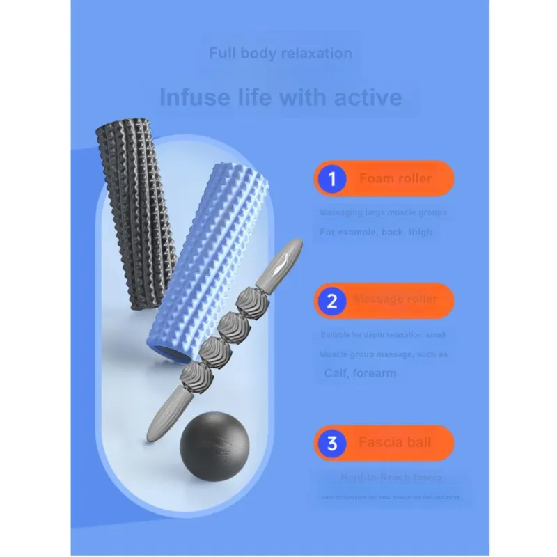 LiNing Solid Foam Rollers Yoga Massage Body Shaping Back Legs-21