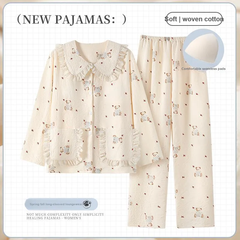 Maultiay Pajama Set Women's Apricot-1