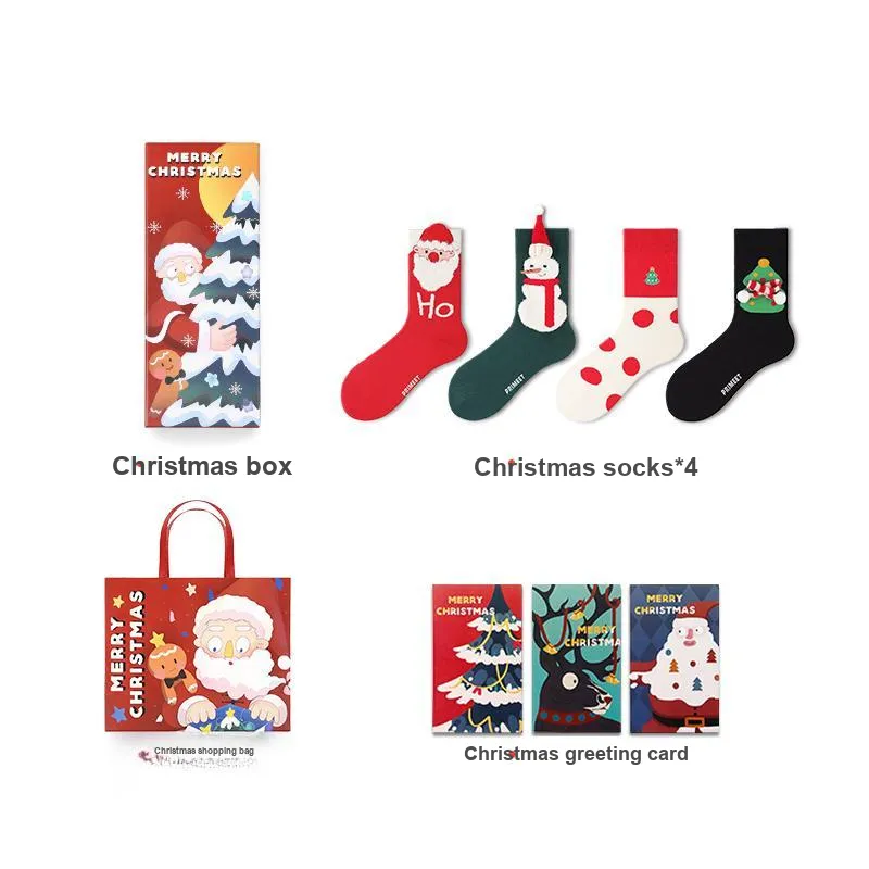 Primeet Mid Calf Socks Unisex 5 Pairs Gift Box Set-25