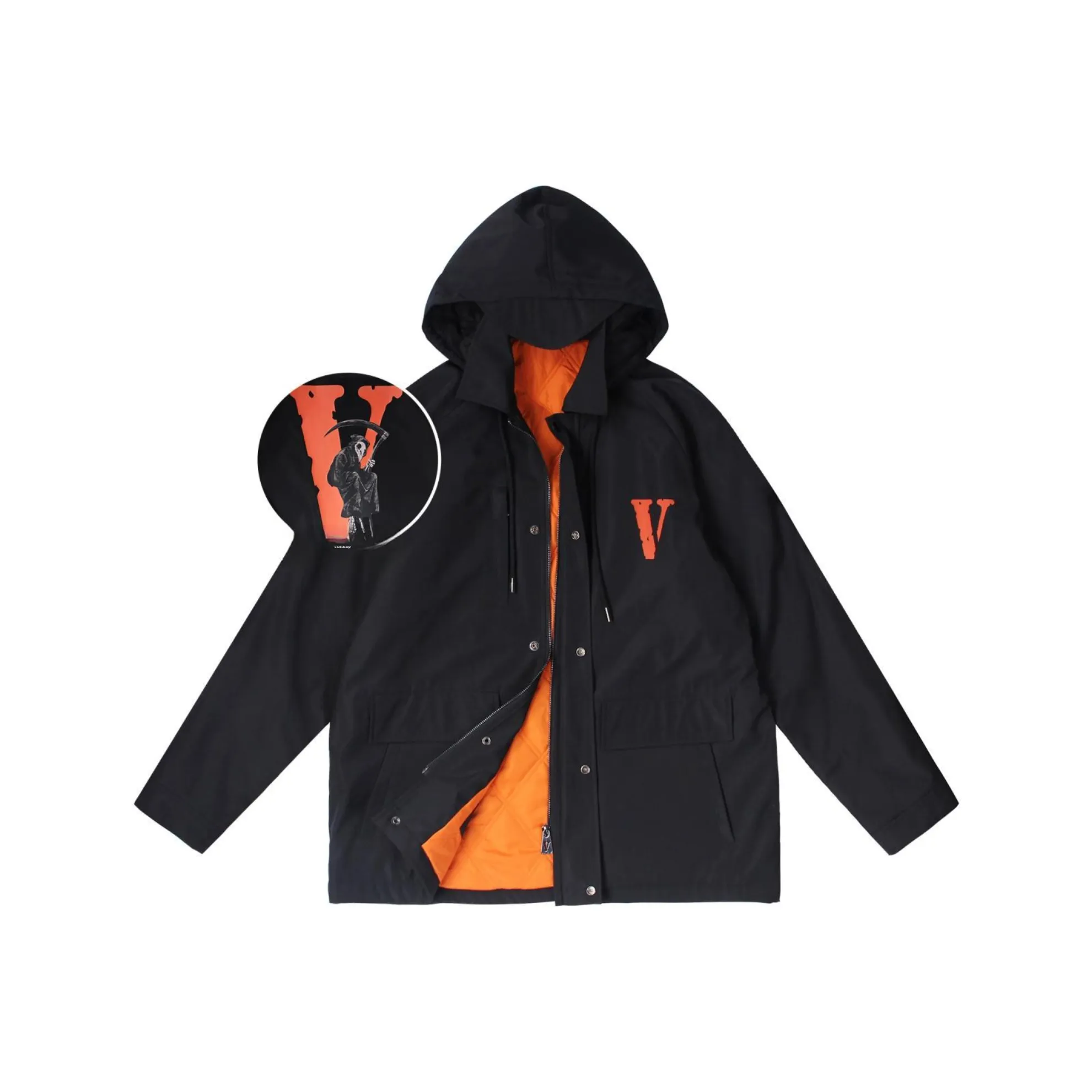VLONE Хлопковый пуховик унисекс черного цвета
