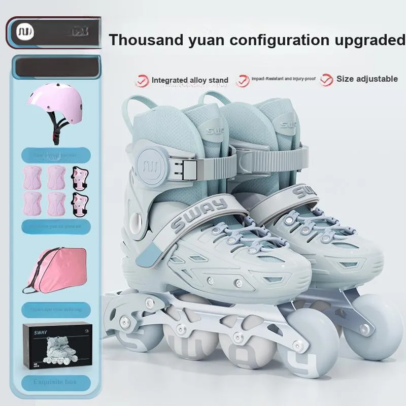 Sway Roller Skates TPR/PP Eco Friendly Material Casual Freestyle Dual Use Unisex S/M/L Pink/Blue-8