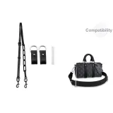 [2-Piece Set]Black Shoulder Strap+Abrasion-Resistant Buckle[Includes Protective Loop]