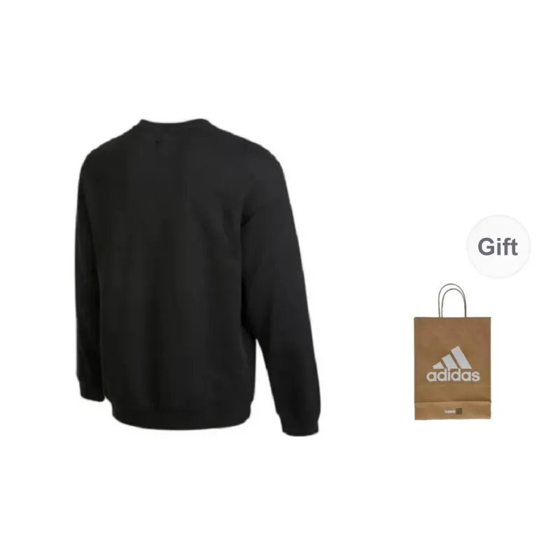 Adidas Sweatshirt Unisex Black+Shopping Bag-1
