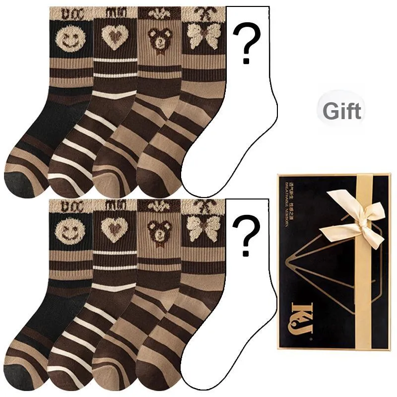 KJ Mid Calf Socks Unisex Gift Box 7 Double Packs-55