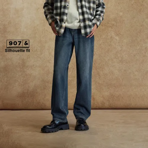 JACK JONES E41 Medium Denim Blue Men's Jeans JACK JONES E41 Средний деним синий мужской джинсы