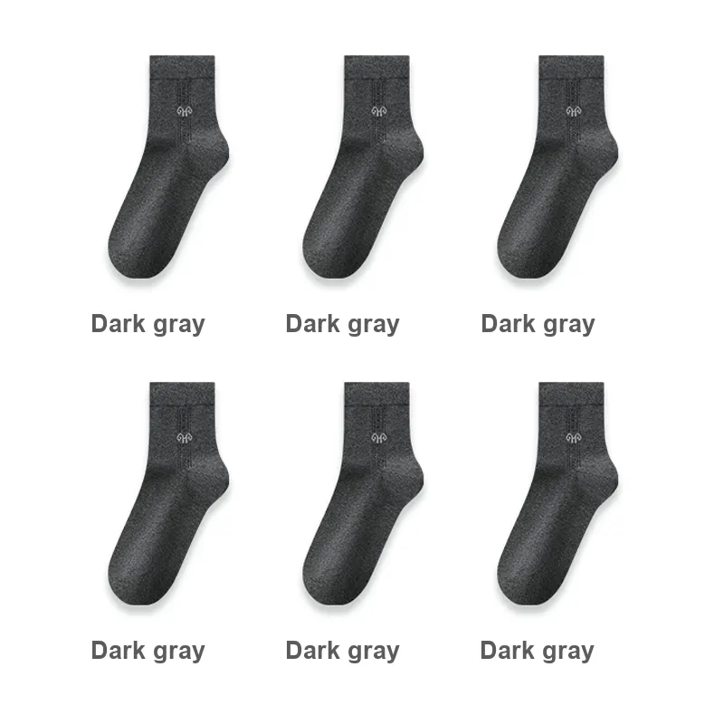 H YXIANG Mid Calf Socks Men's 6 Pack-49