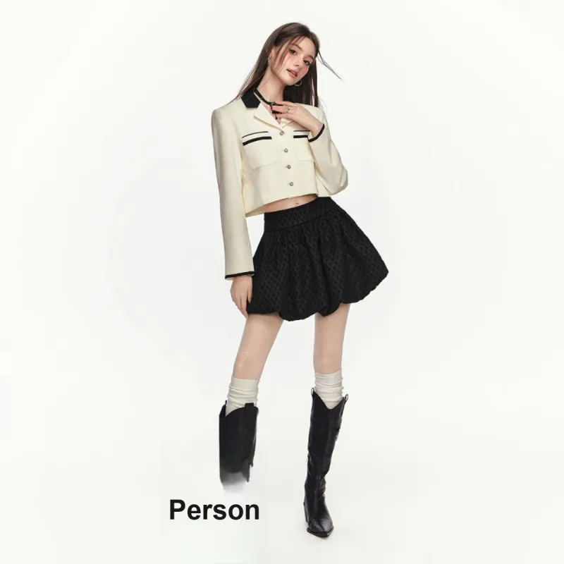 MEETLADY Casual Short Skirts Women's Black-3