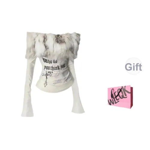 CTRTRC Белый Женские T-рубашки