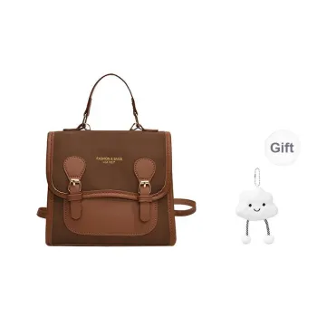 JANE KLAIN Synthetic Leather Backpack Regular Women's Brown/Khaki/Coffee