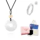 White Chalcedony-Chinese Auspicious Animal Peaceful Buckle Necklace[Civokivo Dreamy]