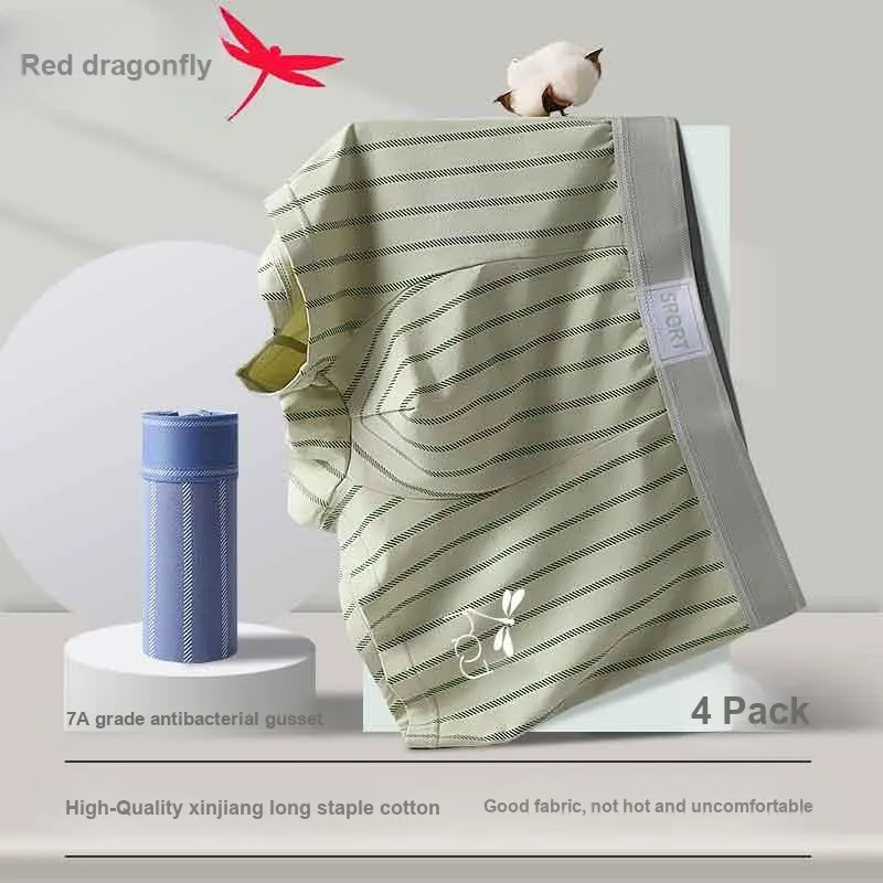 RED DRAGONFLY Cotton Panties Men's 3 Pack Gift Box Set-7