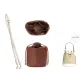 Beige Litchi Grain Adjustable Shoulder Strap+Liner Clothing Sets