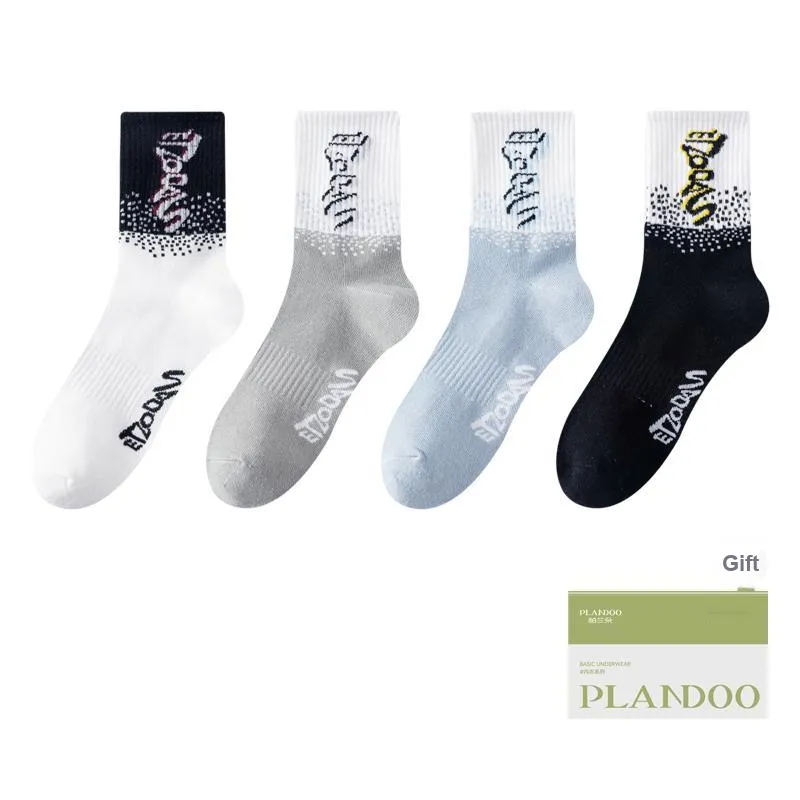 PLANDOO Basketball Socks Unisex Shopping Bag 4 Pack-4