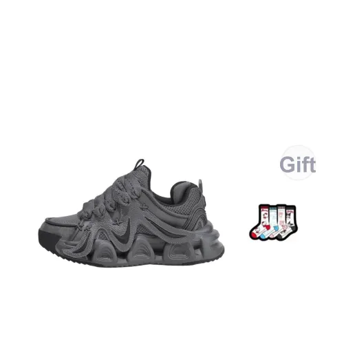 Masongarments Storm Размер 3 Устойчивый к истиранию Дышащий Увеличивающий высоту Низкий Топ Толстая подошва Кроссовки Унисекс Призрачный Серый