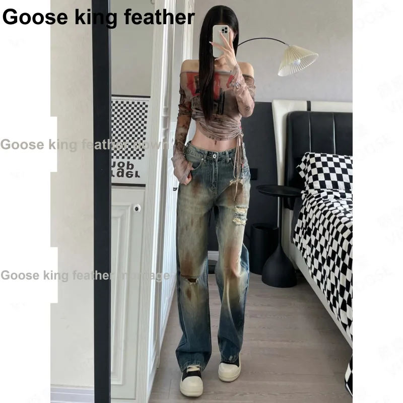 VIPGOOSE Jeans Unisex Blue-1