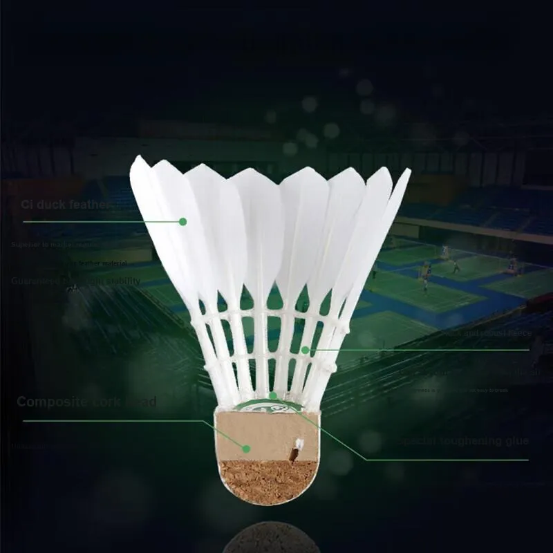 VICTOR Duck Feather Shuttlecock 12 Pack Water Duck Feather Big-Board Duck Feather Shuttlecocks-2