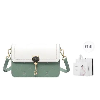 TUCANO Split Cow Leather Crossbody Bag, Shoulder Bag Regular Women's Pine Green