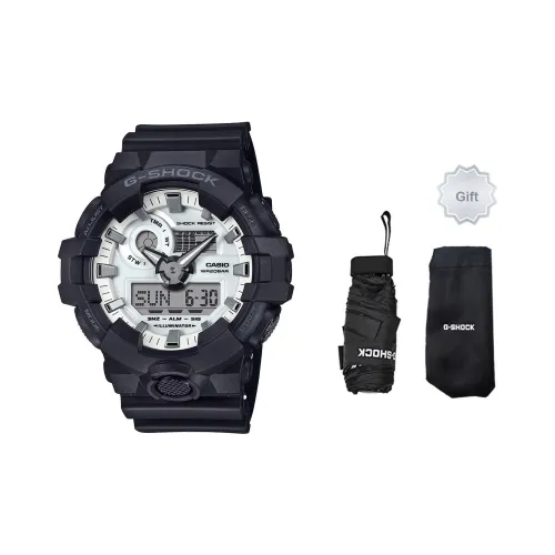 CASIO Черный и Brilliant Белый Кварцевый Механизм Часы Мужские Часы Белый Циферблат