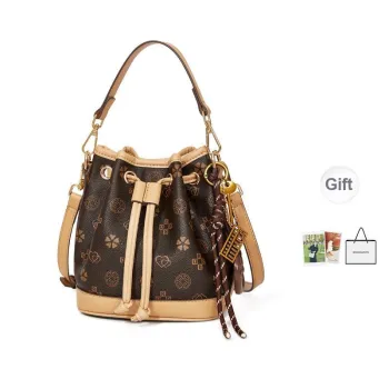 RED DRAGONFLY PVC Bucket Bag, Shoulder Bag, Crossbody Bag, Handbag Regular Women's Multicolor
